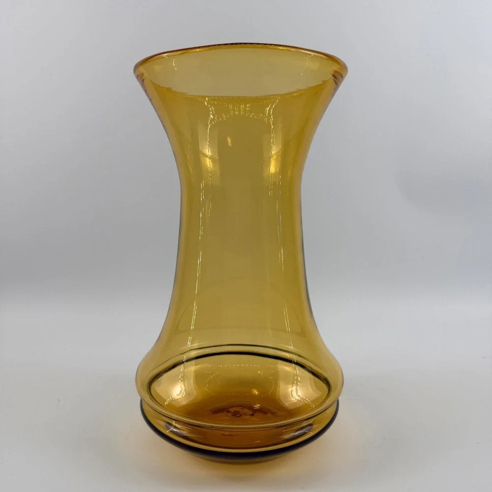 Blenko 739 Wheat Amber Art Glass Vase John Nickerson 1973 Mid Century
